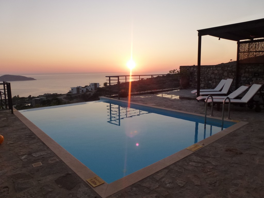 Solfez Villas are perched on the hill above dazzling Mirabello Bay, Elounda, on the north east coast of Crete, Greece.