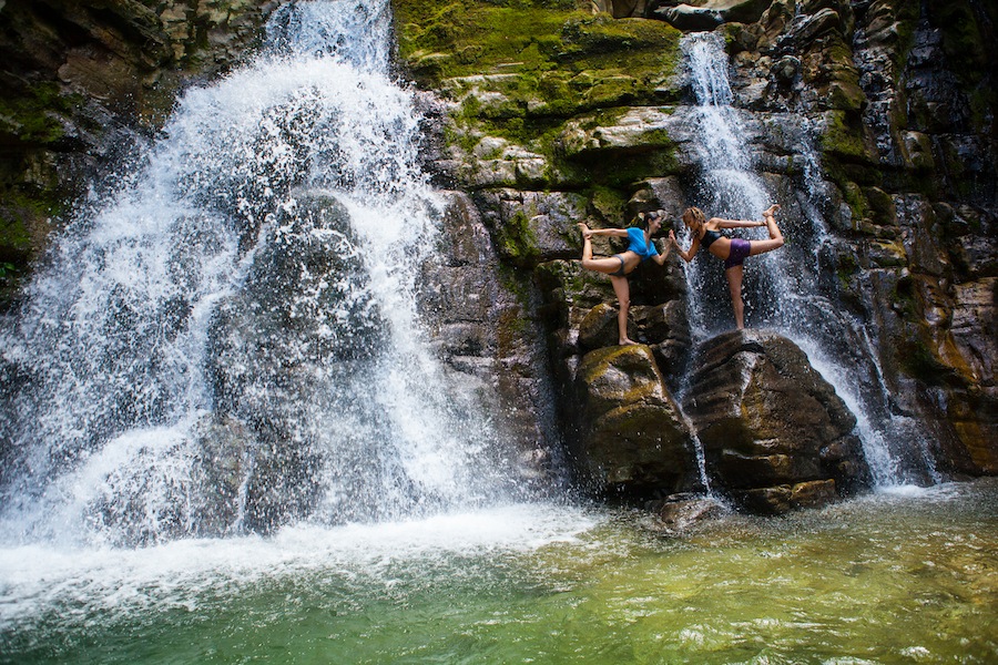 One of the many waterfalls found at Finca Bellavista.