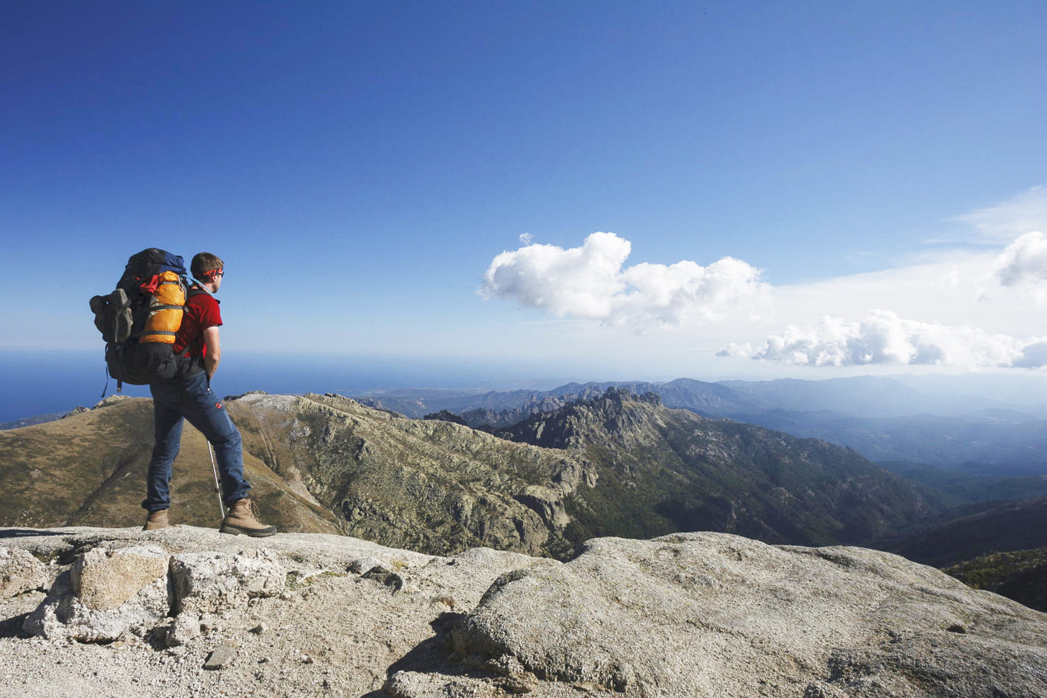 Stage 13 of the famous trekking route GR20 on Corsica is a long day from Refuge d'Usciolu to Refuge d'Asiano with a climb on top of the highest mountain in the south of Corsica, Monte Incudine.