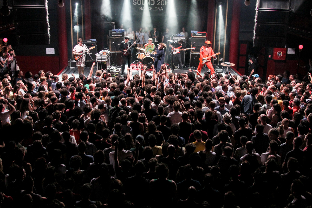 Crowd enjoying performance on stage, Primavera, Barcelona