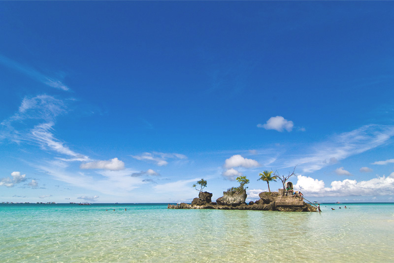 Situated 350 kilometres from Manila, Boracay Island is renowned for its beautiful white sand beaches